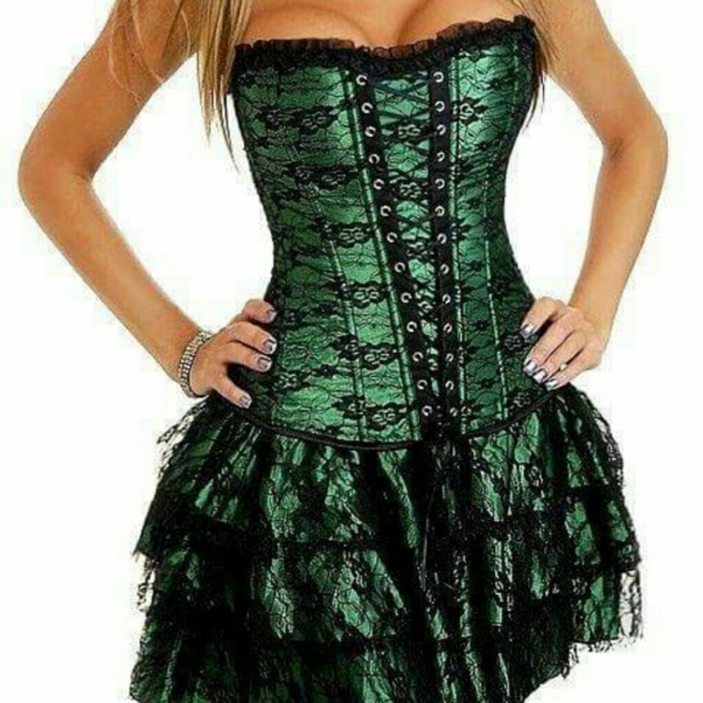 Corset + Skirt bustier  lace up ties (NEW)